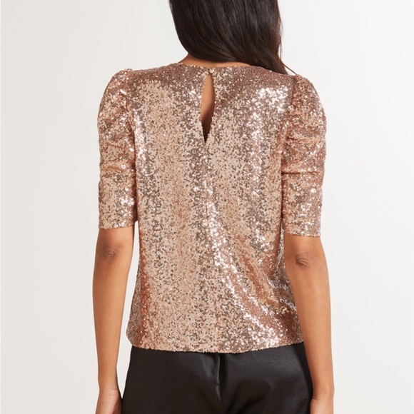 Allison Joy Rose gold sequined top - Picture 2 of 5
